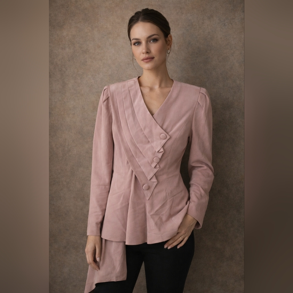 Daymor Couture Vintage Pink Formal Jacket Blazer Barbiecore Mother of the Bride